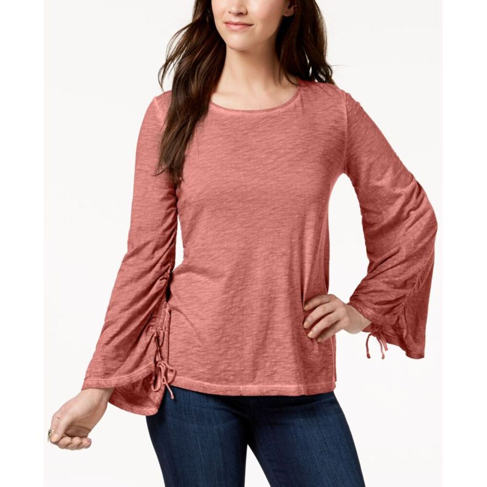 Style & Co Ruched Sleeve Top